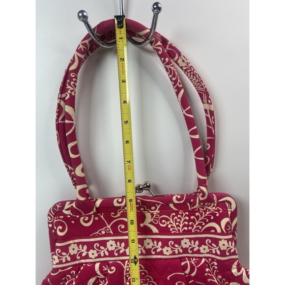Vera Bradley Alice Kisslock Shoulder Bag-Twilly Birds Pink Pattern-Retired - Picture 12 of 16